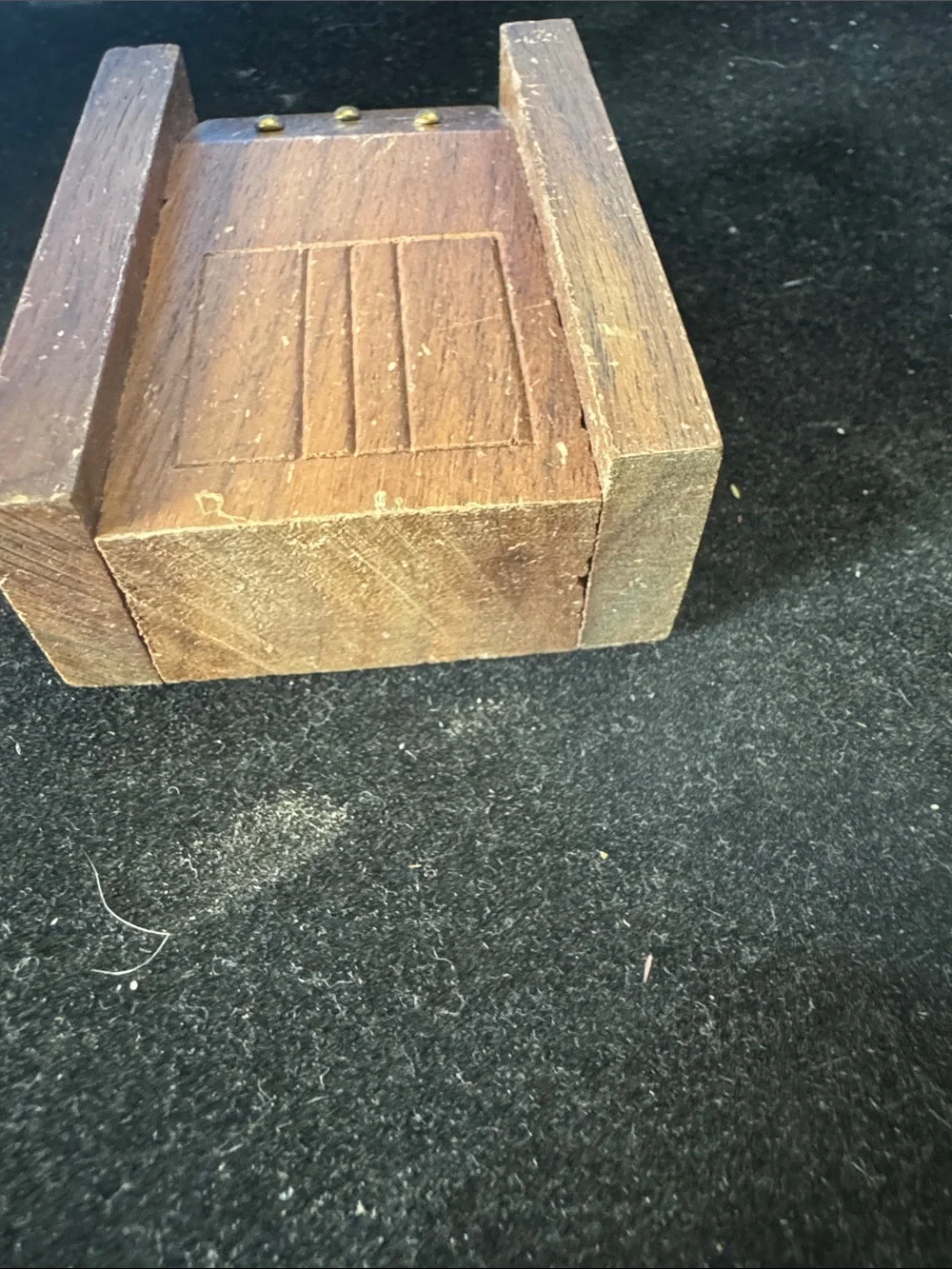 Vintage Miniature Wood Dollhouse Fireplace and Floor Radio